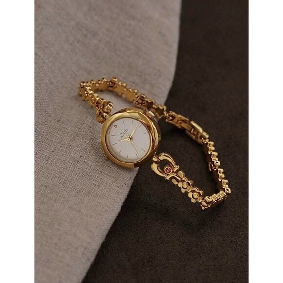 Gold French Vintage Style Unique Dainty Women’s Wrist Watch Trendy Cute Gift main image 3